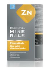 Siberian Wellness Elemvitals - Zink with siberian herbs, 60 kapslí